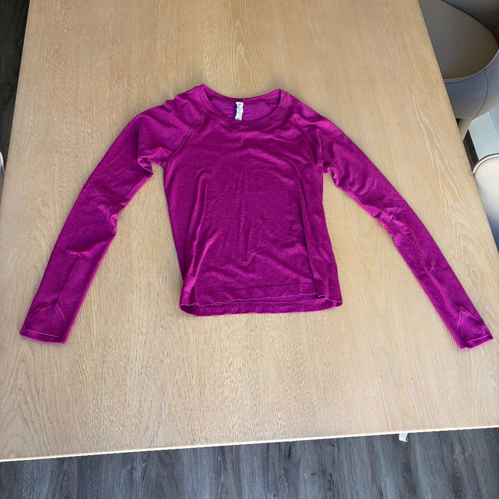 Lululemon Swiftly Tech Long Sleeve Fuchsia Purple Pink Size 6